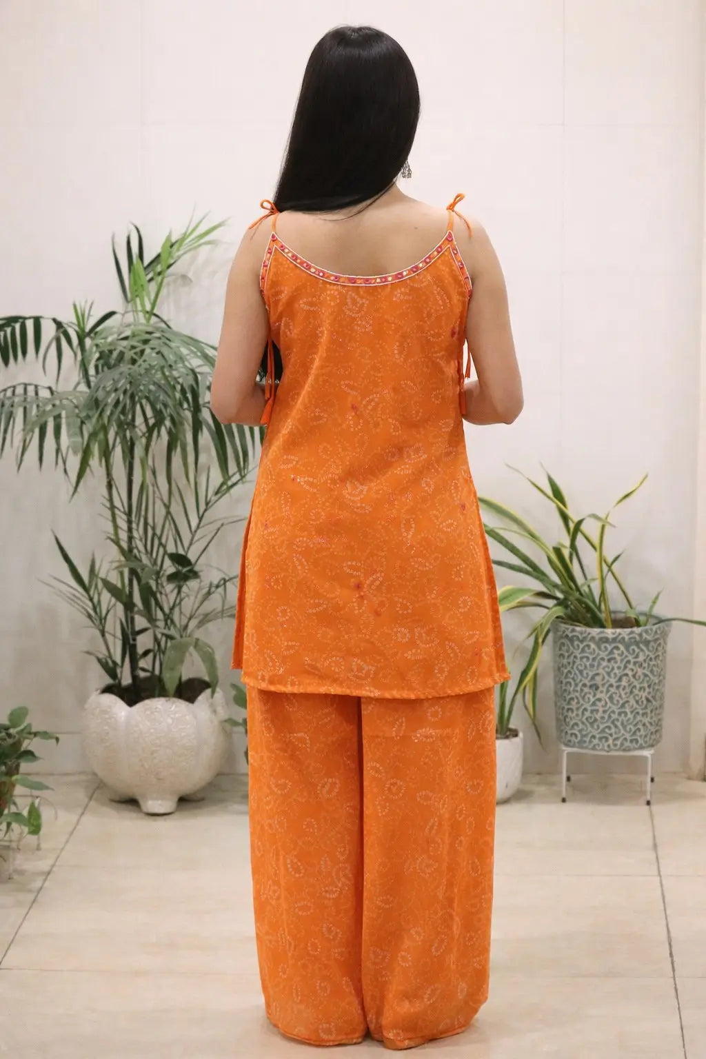 Sleeveless Printed Kurti Pant Set
