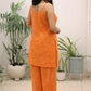Sleeveless Printed Kurti Pant Set