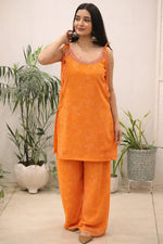 Sleeveless Printed Kurti Pant Set