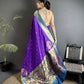 Soft Banarasi Silk Saree with Silver Zari Weaving and Rich Pallu