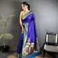 Soft Banarasi Silk Saree with Silver Zari Weaving and Rich Pallu