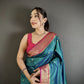 Soft Banarasi Silk Saree with Silver Zari Weaving and Rich Pallu