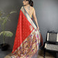 Soft Banarasi Silk Saree with Silver Zari Weaving and Rich Pallu