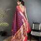 Soft Banarasi Silk Saree with Silver Zari Weaving and Rich Pallu