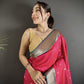 Soft Banarasi Silk Saree with Silver Zari Weaving and Rich Pallu