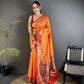 Soft Banarasi Silk Saree with Silver Zari Weaving and Rich Pallu
