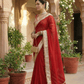Soft Georgette Saree with Big Gotta Patta and Handwork Blouse
