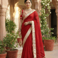 Soft Georgette Saree with Big Gotta Patta and Handwork Blouse