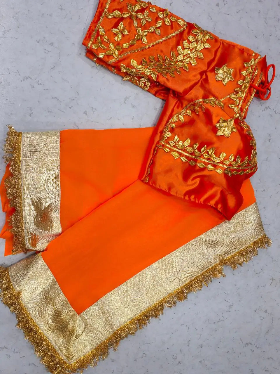 Soft Georgette Saree with Gotta Patti Blouse