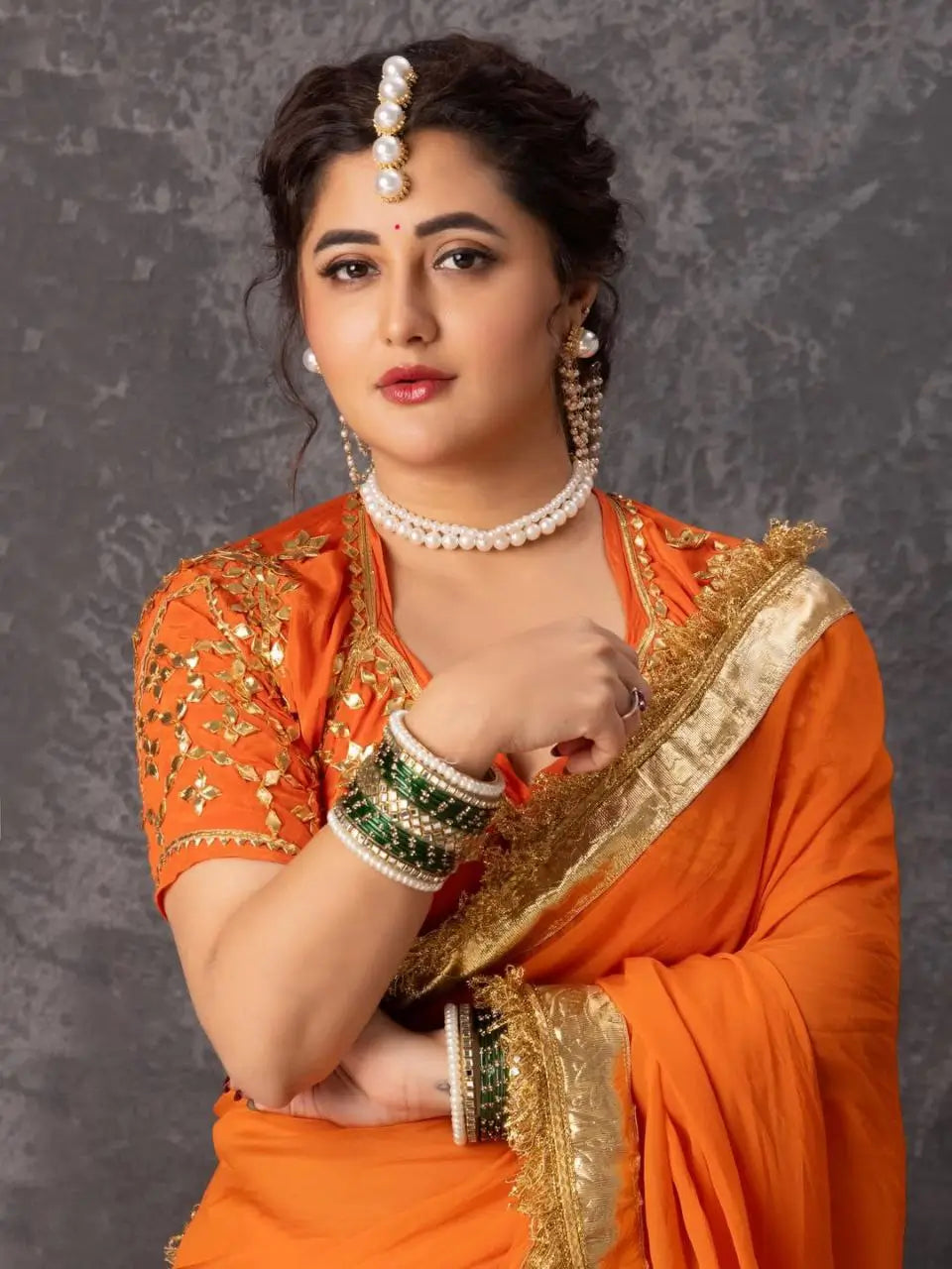 Soft Georgette Saree with Gotta Patti Blouse