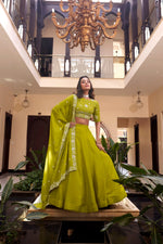 Soft Georgette Silk Embroidered Lehenga Set with Dupatta