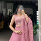 Soft Georgette Silk Embroidered Lehenga Set with Dupatta