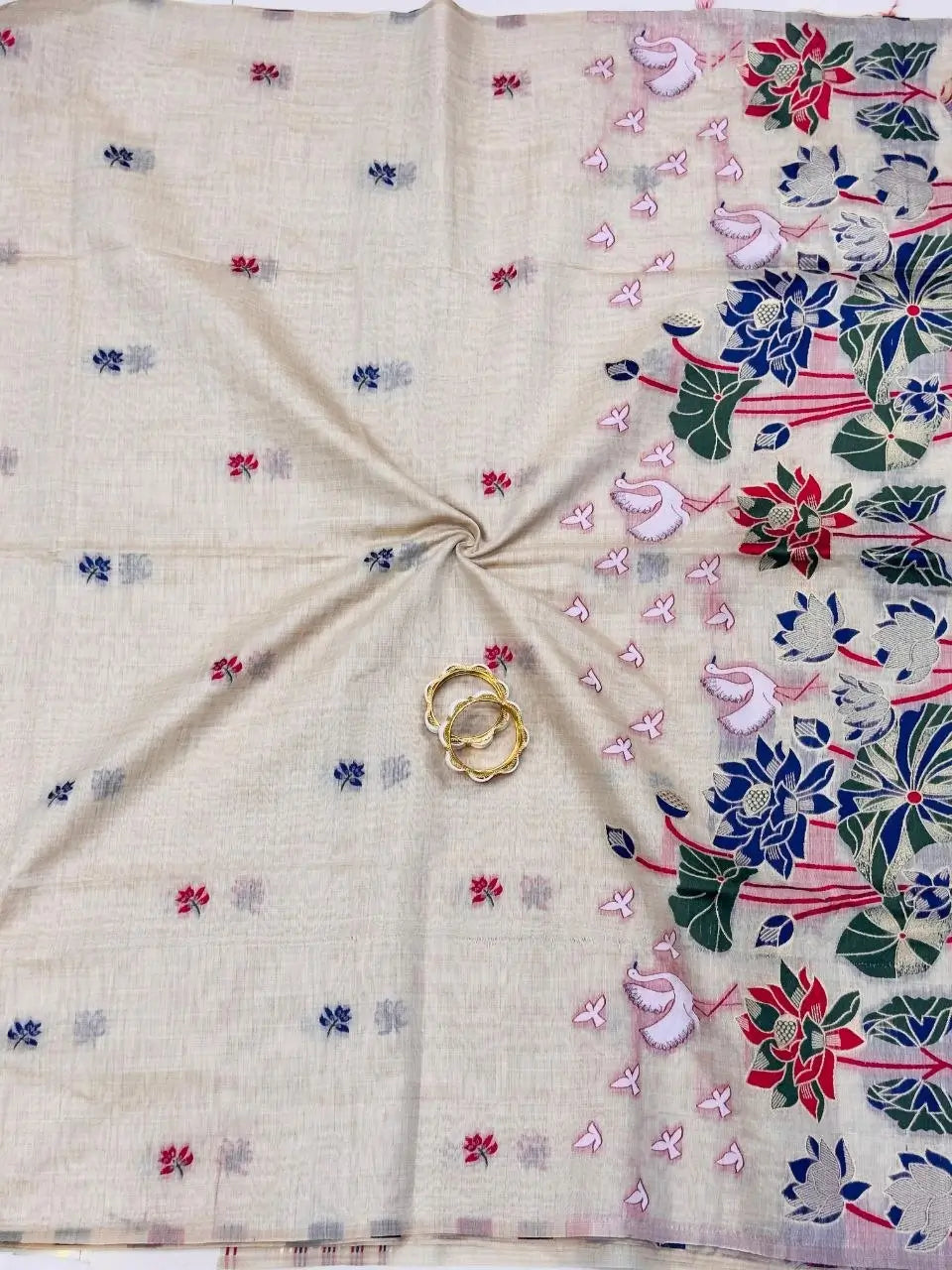 Soft Muga Cotton Saree for Festive, Traditional and Day Occasion Wear