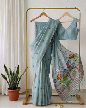 Soft Muga Cotton Saree for Festive, Traditional and Day Occasion Wear