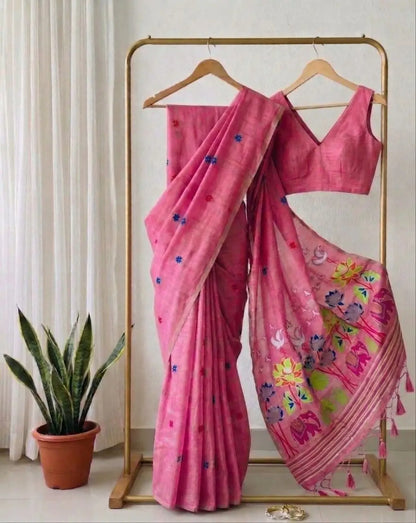 Soft Muga Cotton Saree for Festive, Traditional and Day Occasion Wear