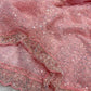 Soft Net Sequins & Beads Embroidered Designer Saree
