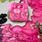 Soft Organza Silk Floral Anarkali Set with Gota Patti Dupatta