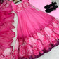 Soft Organza Silk Floral Anarkali Set with Gota Patti Dupatta