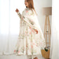 Soft Organza Silk Floral Anarkali Set with Gota Patti Dupatta