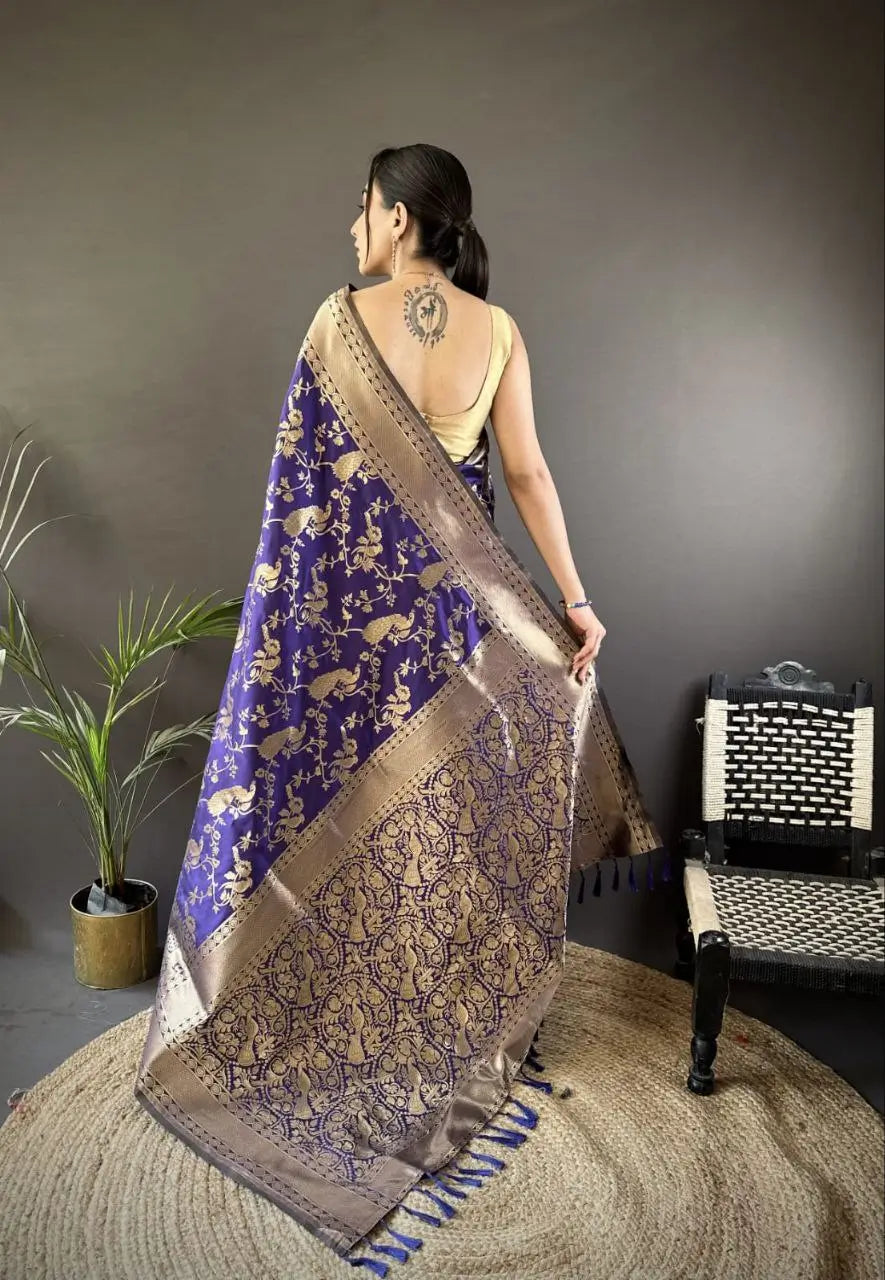 Soft Silk Saree with Rich Zari Border and Woven Pallu