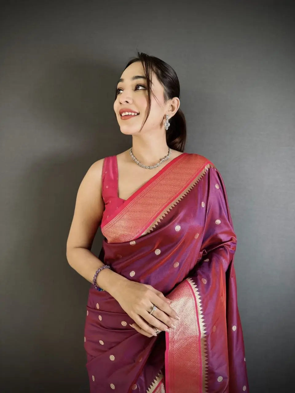 Soft Silk Saree with Rich Zari Border and Woven Pallu
