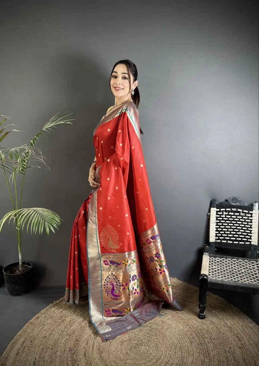 Soft Silk Saree with Rich Zari Border and Woven Pallu