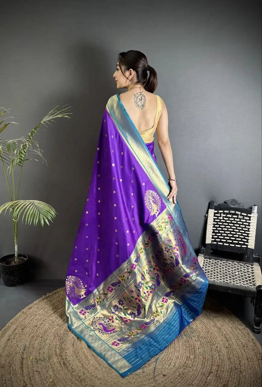 Soft Silk Saree with Rich Zari Border and Woven Pallu