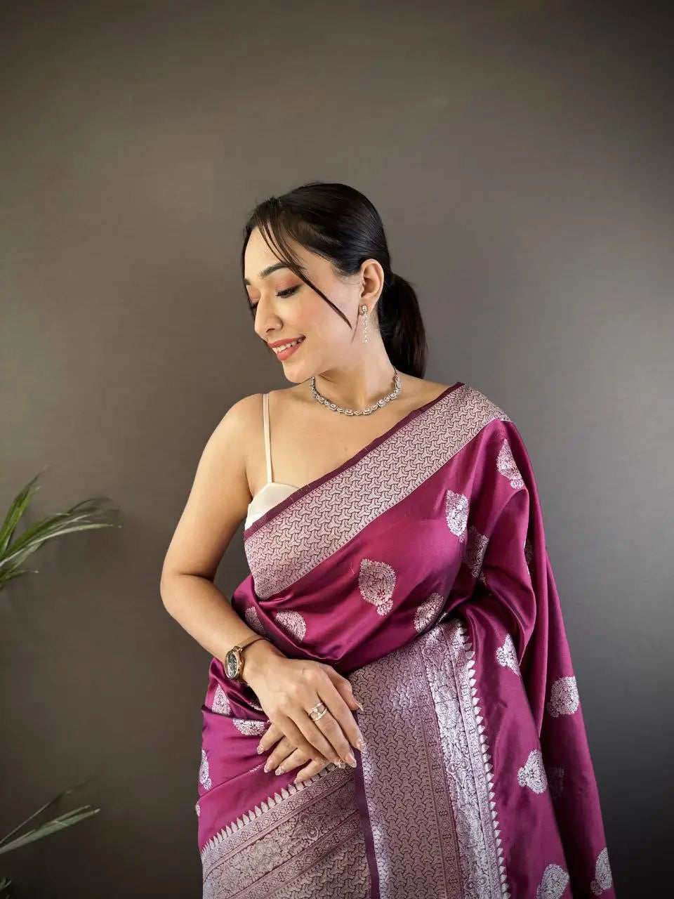 Soft Silk Saree with Rich Zari Border and Woven Pallu