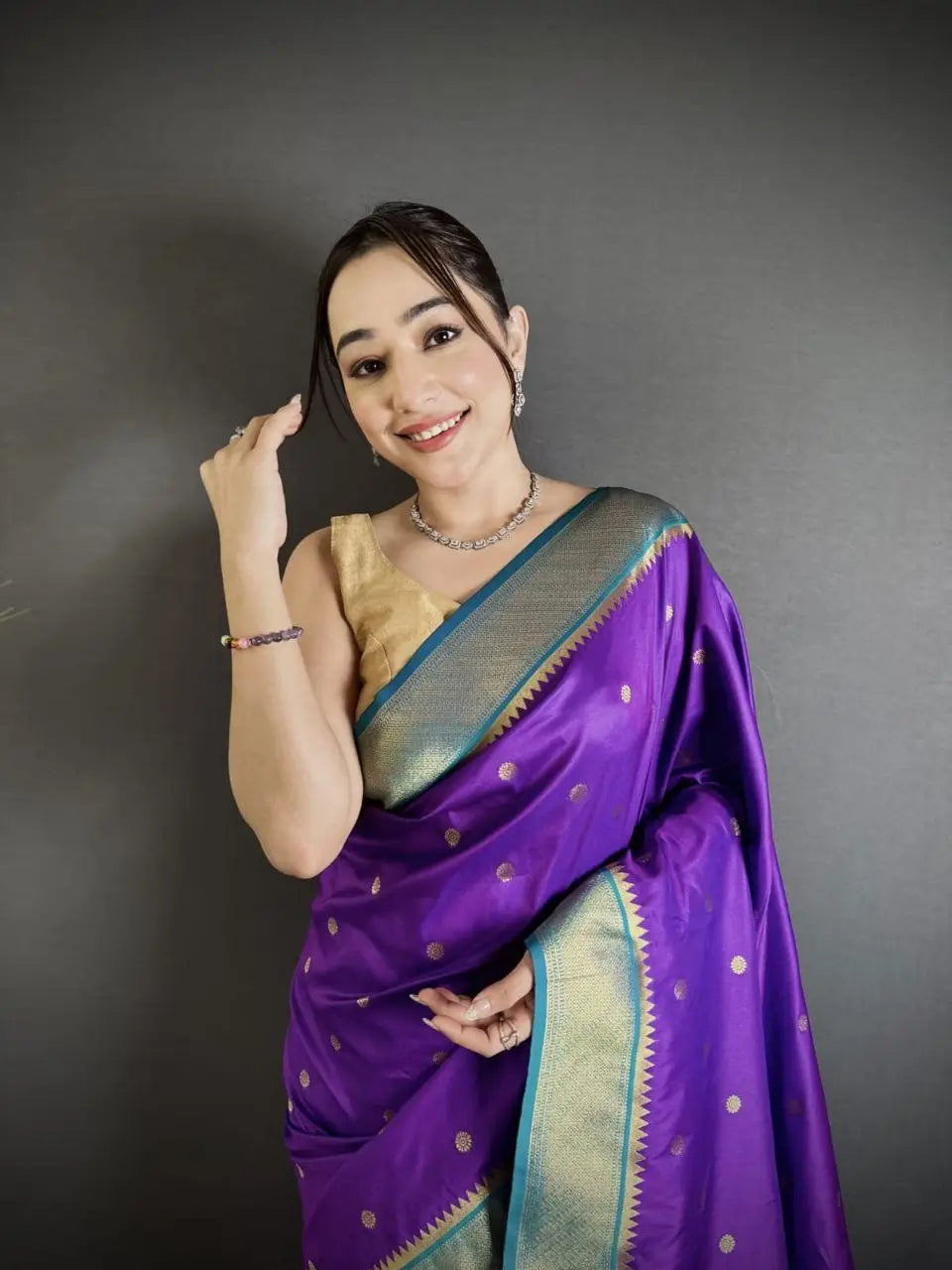Soft Silk Saree with Rich Zari Border and Woven Pallu