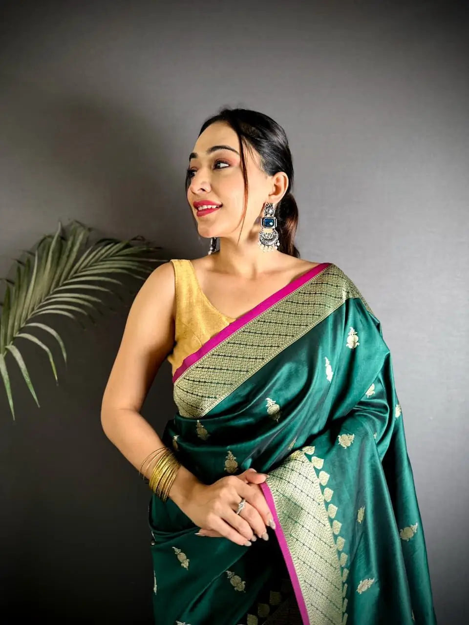 Soft Silk Saree with Rich Zari Border and Woven Pallu