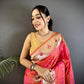 Soft Silk Saree with Rich Zari Border and Woven Pallu