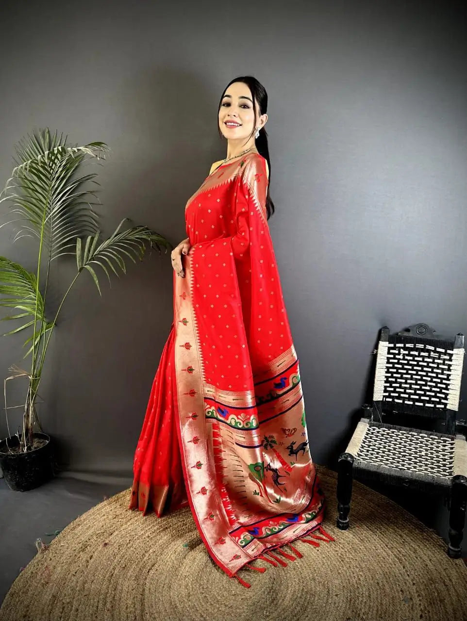 Soft Silk Saree with Rich Zari Border and Woven Pallu