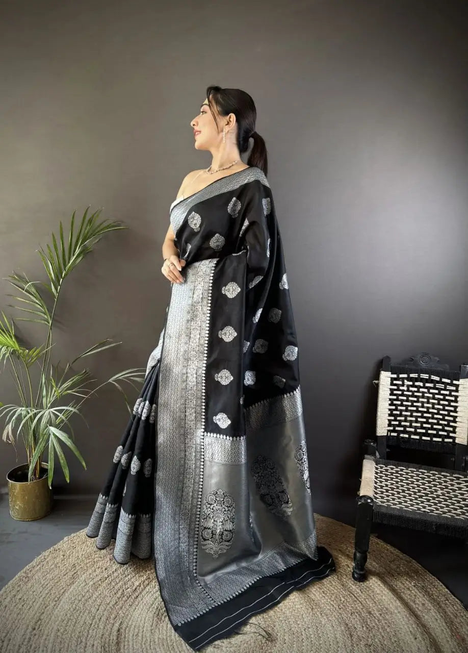 Soft Silk Saree with Rich Zari Border and Woven Pallu