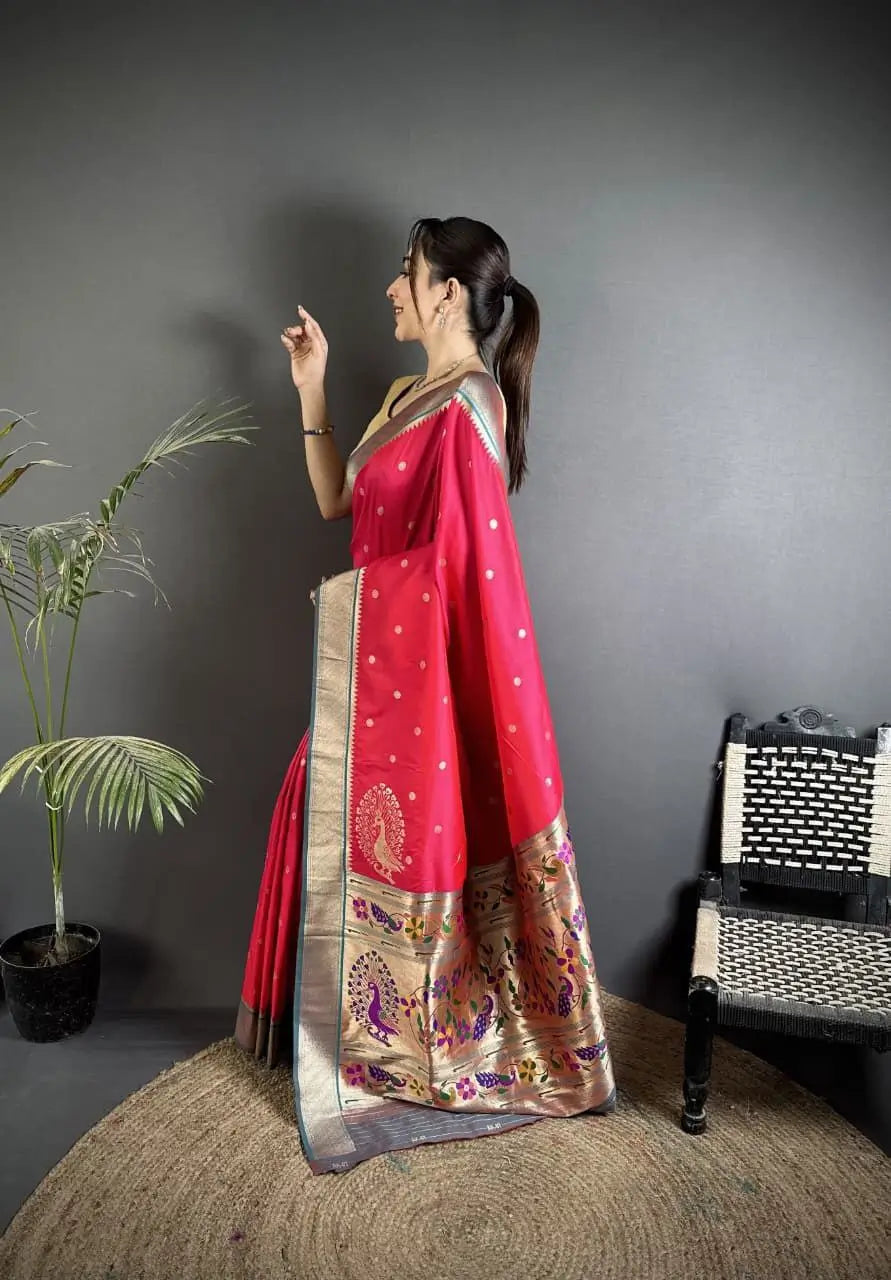 Soft Silk Saree with Rich Zari Border and Woven Pallu