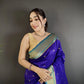 Soft Silk Saree with Rich Zari Border and Woven Pallu