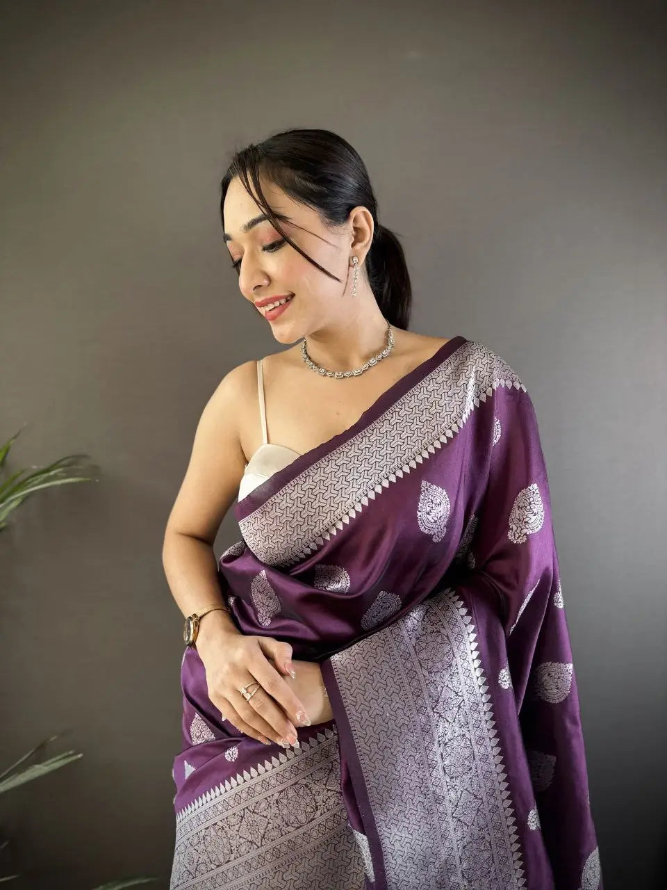 Soft Silk Saree with Rich Zari Border and Woven Pallu
