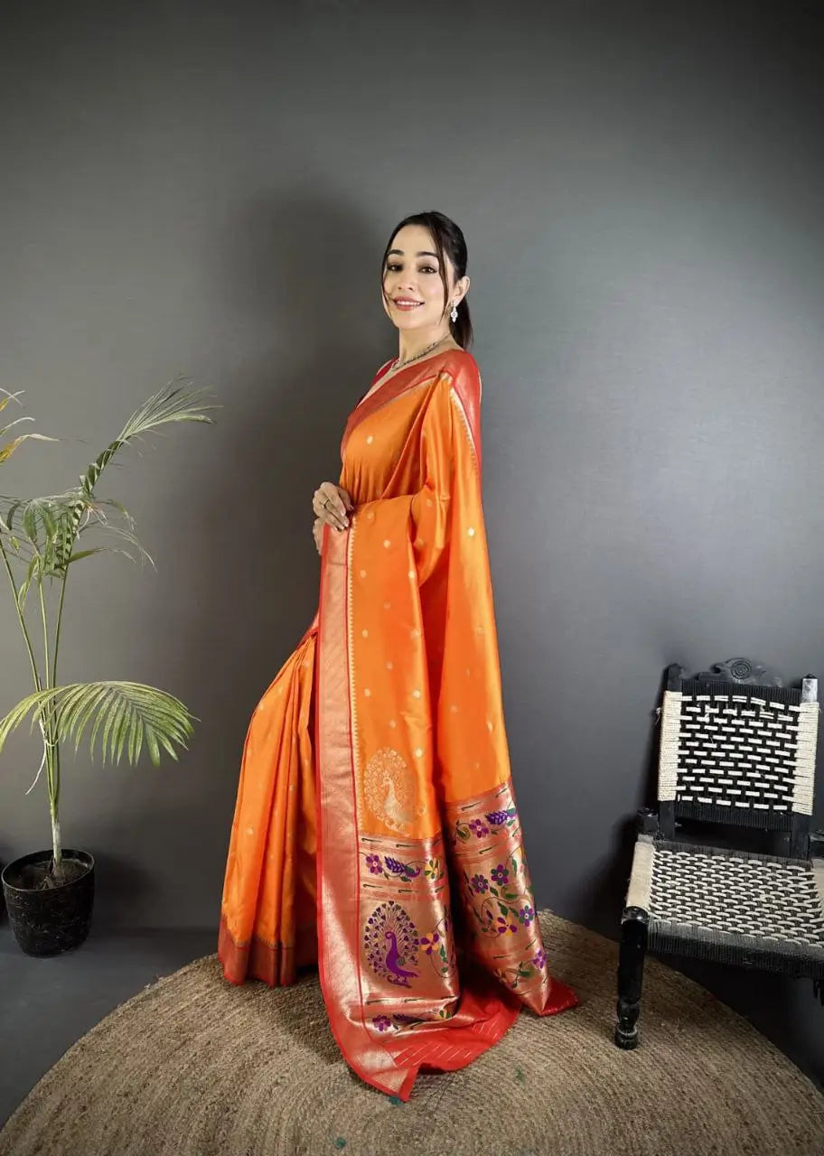 Soft Silk Saree with Rich Zari Border and Woven Pallu