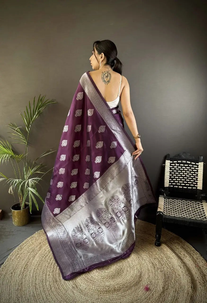 Soft Silk Saree with Rich Zari Border and Woven Pallu