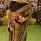 Soft Twill Net Sequins & Dori Embroidered Designer Saree