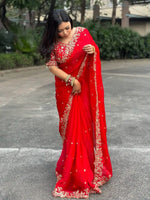 Space Silk Zari Embroidered Saree