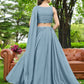 Steel Blue Draped Lehenga