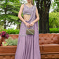 Steel Blue Draped Lehenga