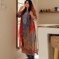Steel Blue Paisley Chinon Print Kurta Set
