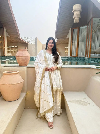 Striped Gold Trim Sharara