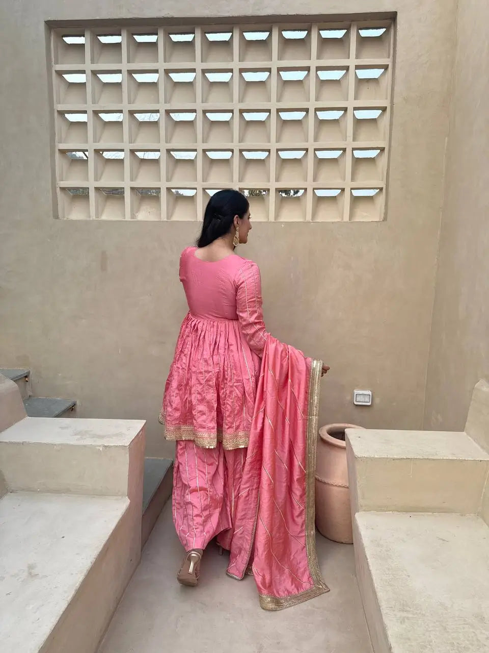Striped Gold Trim Sharara