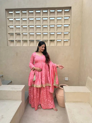 Striped Gold Trim Sharara