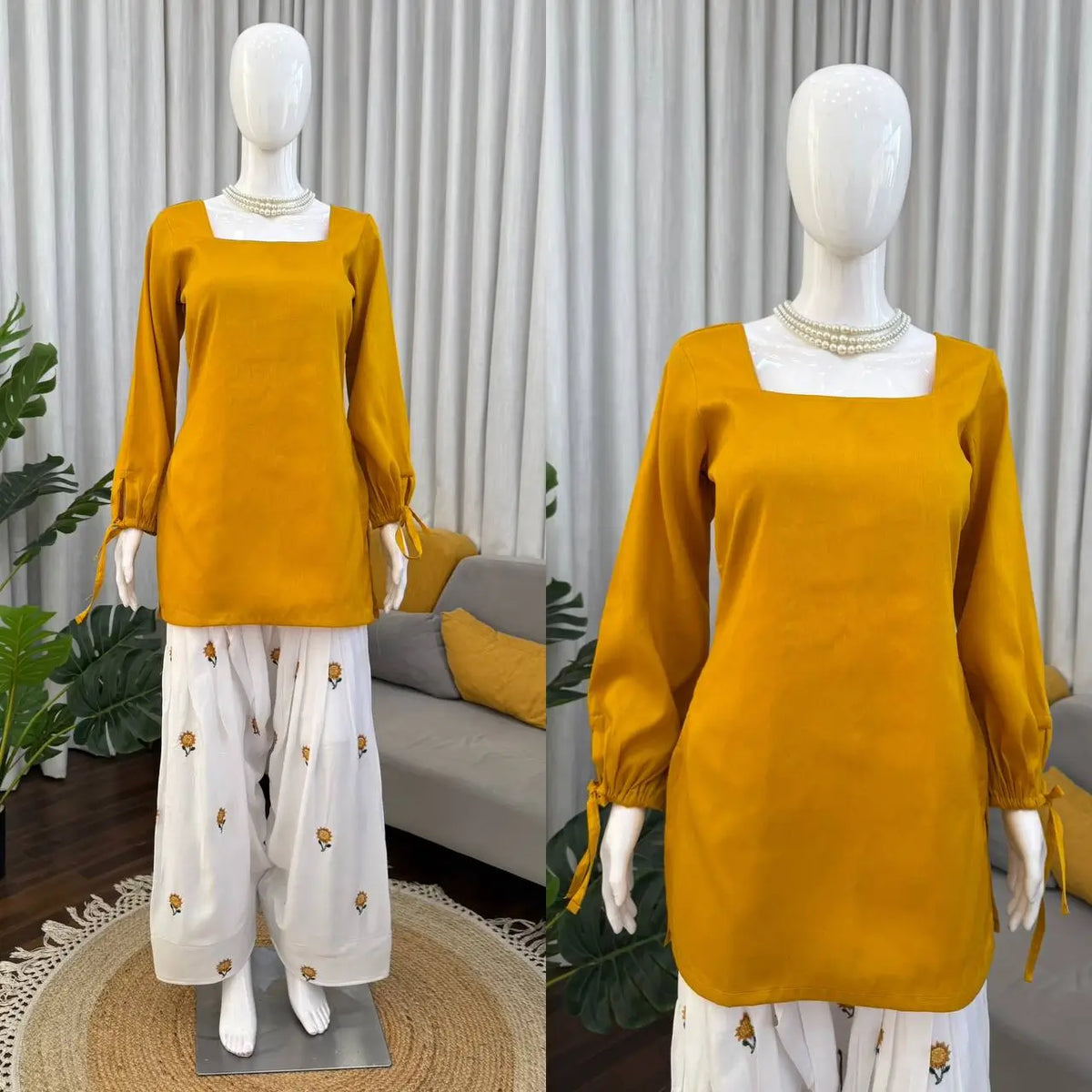 Sunflower Farshi Rayon Suit Set