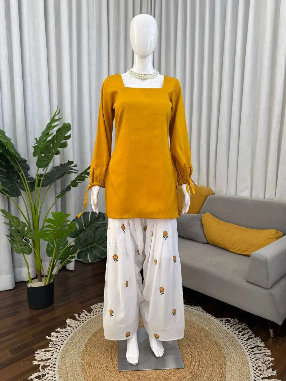 Sunflower Farshi Rayon Suit Set