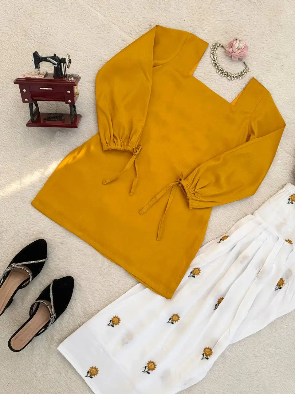 Sunflower Farshi Rayon Suit Set