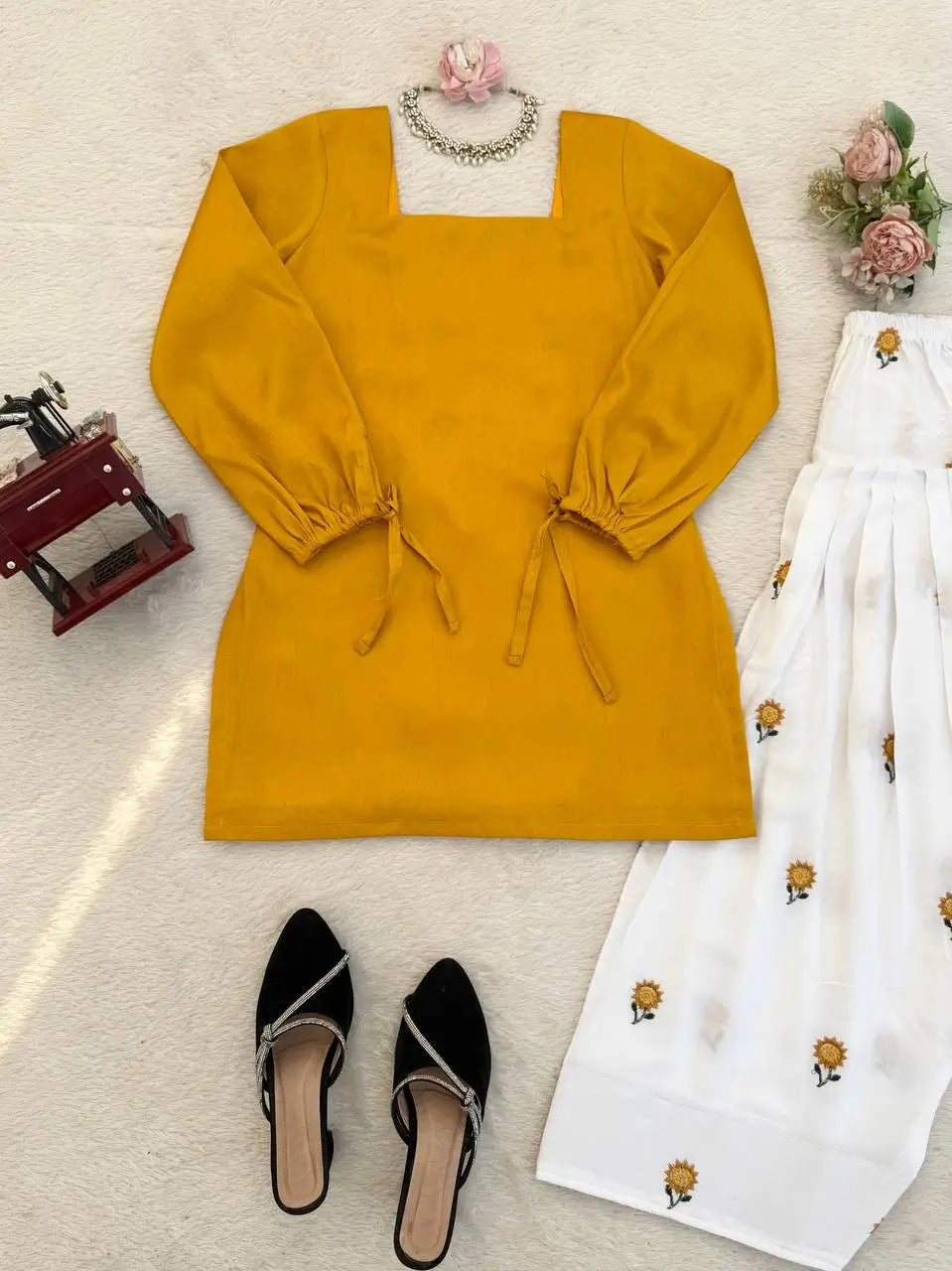 Sunflower Farshi Rayon Suit Set